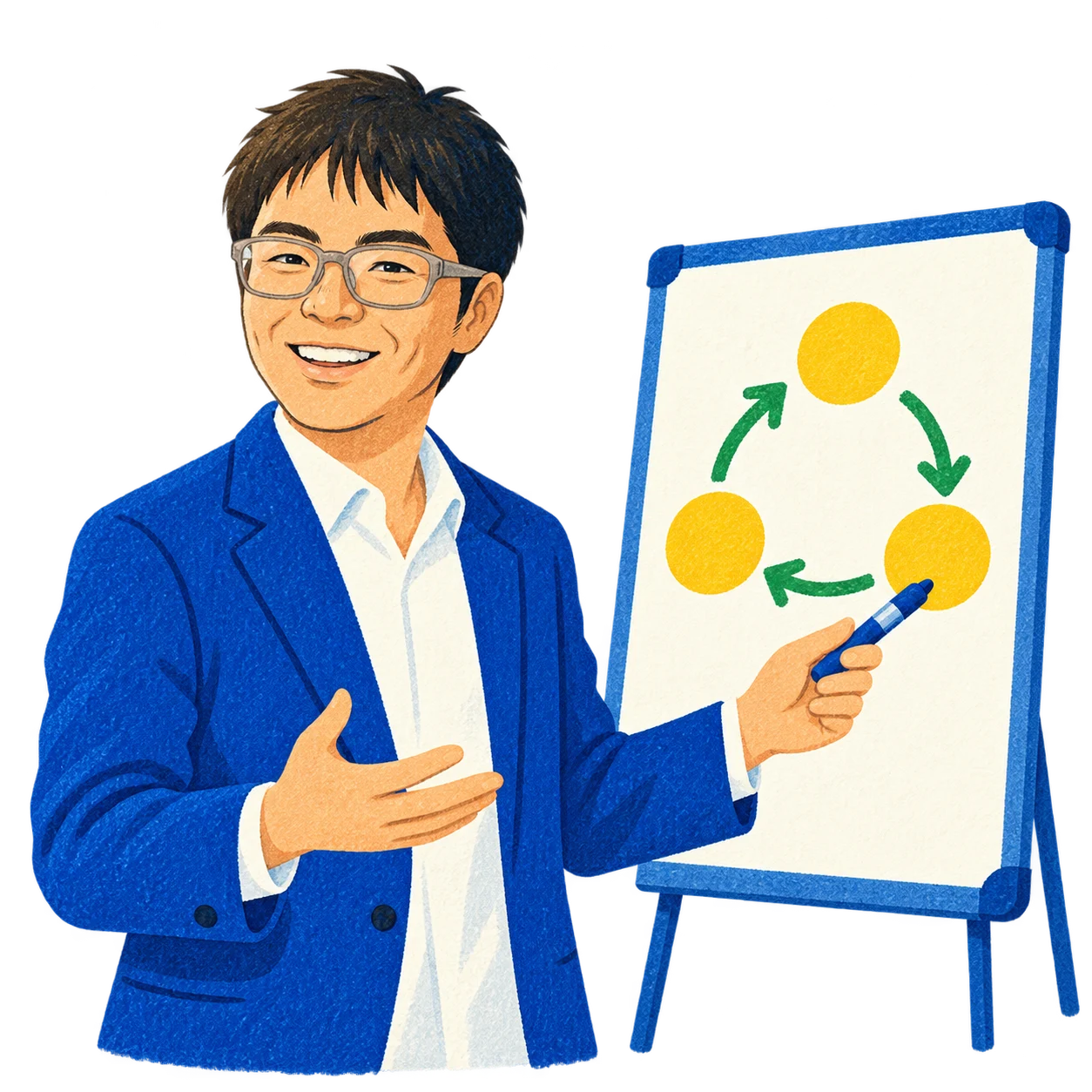 代表・金澤宏樹のイラスト